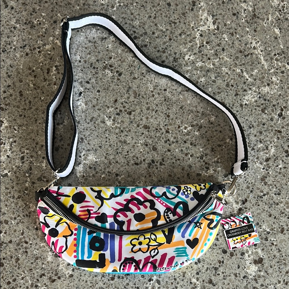 Brighton Graffiti Love Cross Body Belt Bag, NWT